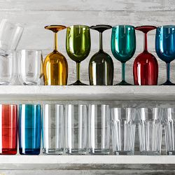 DuraClear® Tritan Outdoor Multicolored Wine Glasses, Set of 6