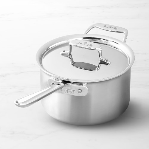 All-Clad D5® Polished Stainless-Steel Saucepan, 4-Qt