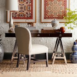 Mason Wood Top Desk, Ebony (62")