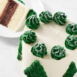 Snowy Trees Three-Layer Cake