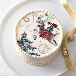Twas the Night Before Christmas Reindeer Four-Layer Cake