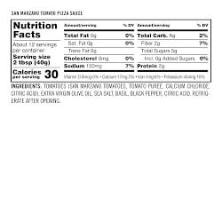 Williams Sonoma Pizza Sauce, San Marzano Tomato