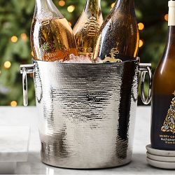 Hammered Stainless-Steel Champagne Bucket