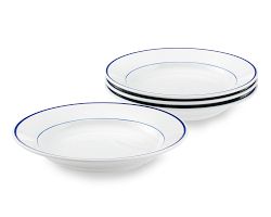 Apilco Tradition Blue-Banded Soup Plates