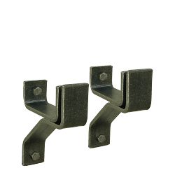 Enclume Wall Bracket Set of 2, Hammered Steel, 4"