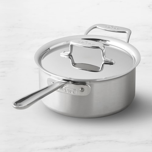 All-Clad D5® Brushed Stainless-Steel Saucepan, 3-Qt