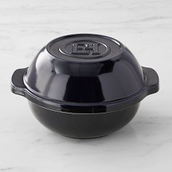 Emile Henry French Ceramic No Knead Bread Pot, Navy