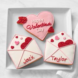 Valentine's Day Giant Personalized Cookies, Set of 3, First Available
