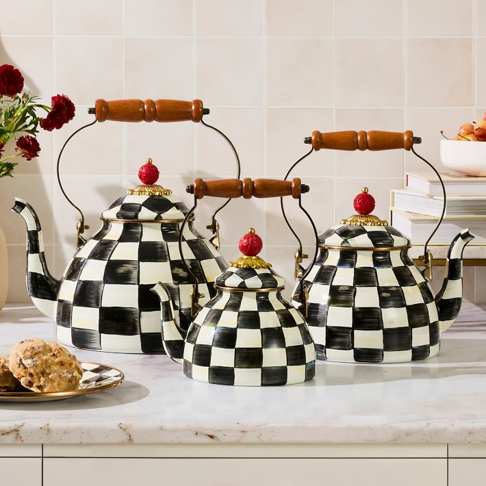 MacKenzie-Childs Courtly Check Tea Kettle | Williams Sonoma