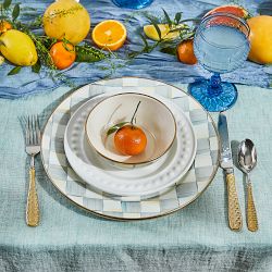 MacKenzie-Childs Sterling Check Everyday Bowls