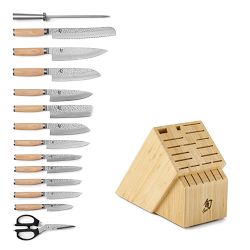 Shun Premier Blonde Knives, Set of 15