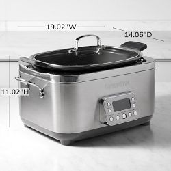 GreenPan™ Premiere Stainless-Steel Slow Cooker, 6-Qt