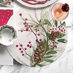Chilewich Woodland Berry Round Placemats