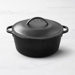 Lodge Seasoned Cast Iron Dutch Oven, 5-Qt