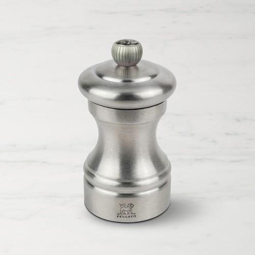 Peugeot Bistro Chef Brushed Stainless Steel Salt Mill, 4