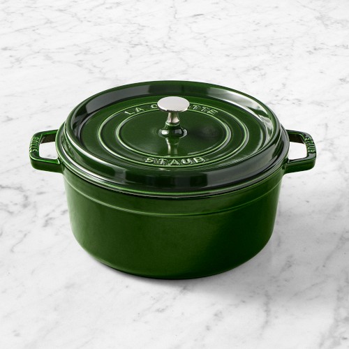 Staub Enameled Cast Iron Round Dutch Oven, 5.5-Qt, Basil