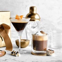 Gold Rim Martini Glasses
