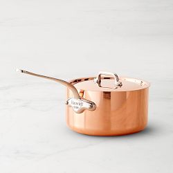 Mauviel M'3S Copper Saucepan with Stainless-Steel Handles