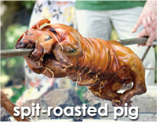 spit-roasted pig
