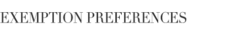 Exemption Preferences