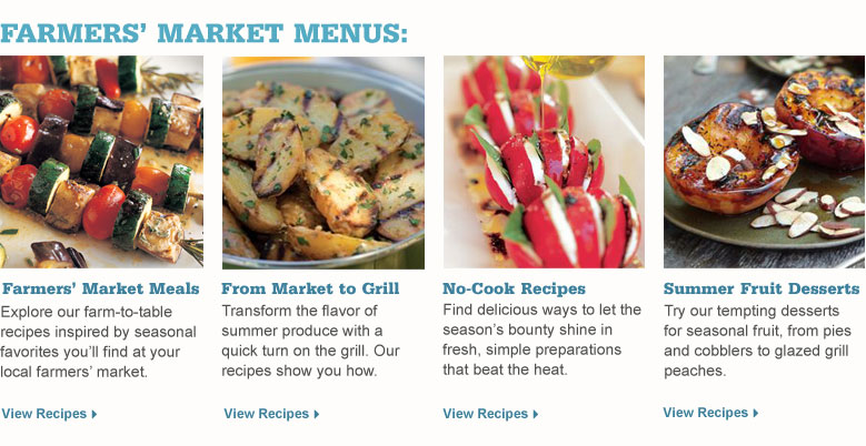 Farmers' Market Menus: