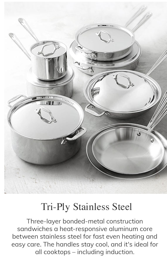 All-Clad Tri-Ply Stainless Steel Cookware Collection