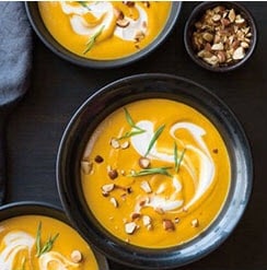 Spiced Carrot & Cashew Soup