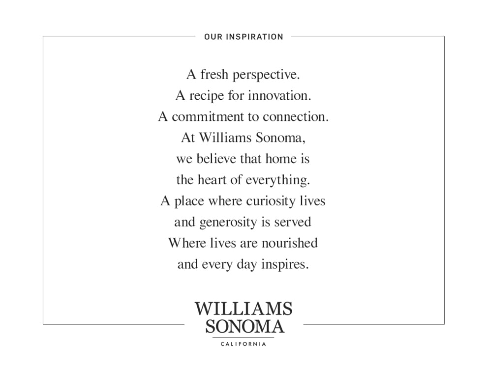 Williams Sonoma Inspiration