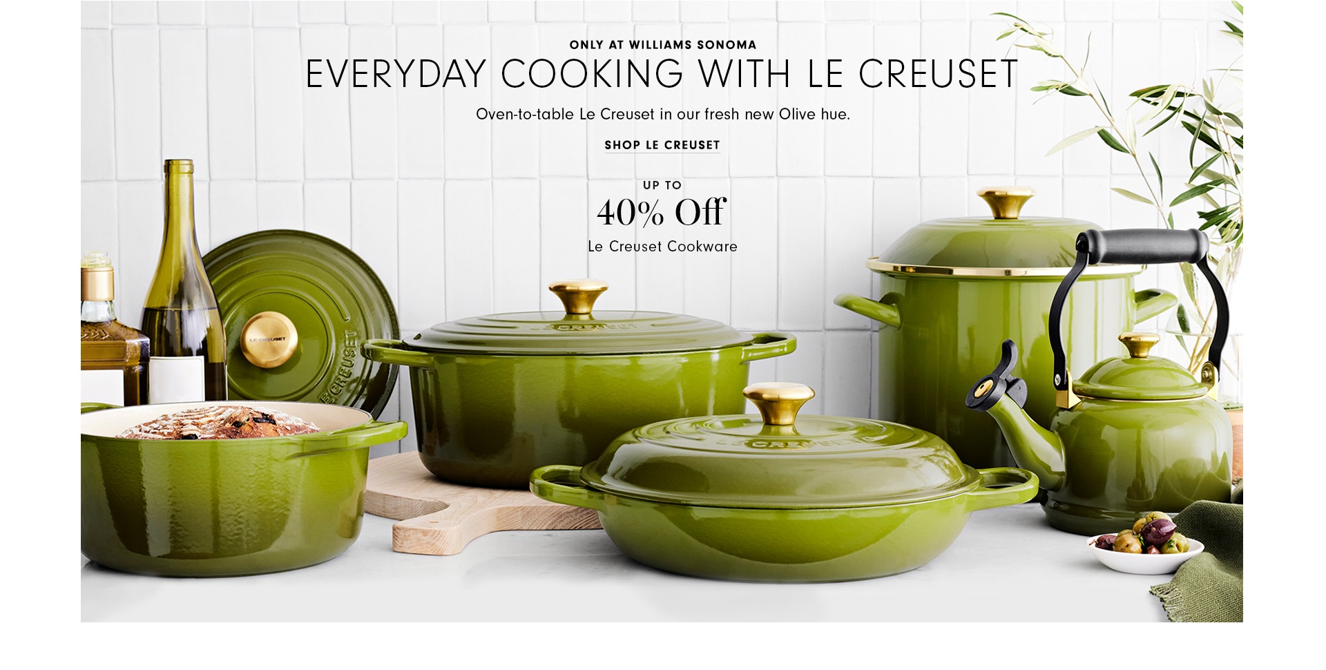 Le Creuset Cookware in Olive >