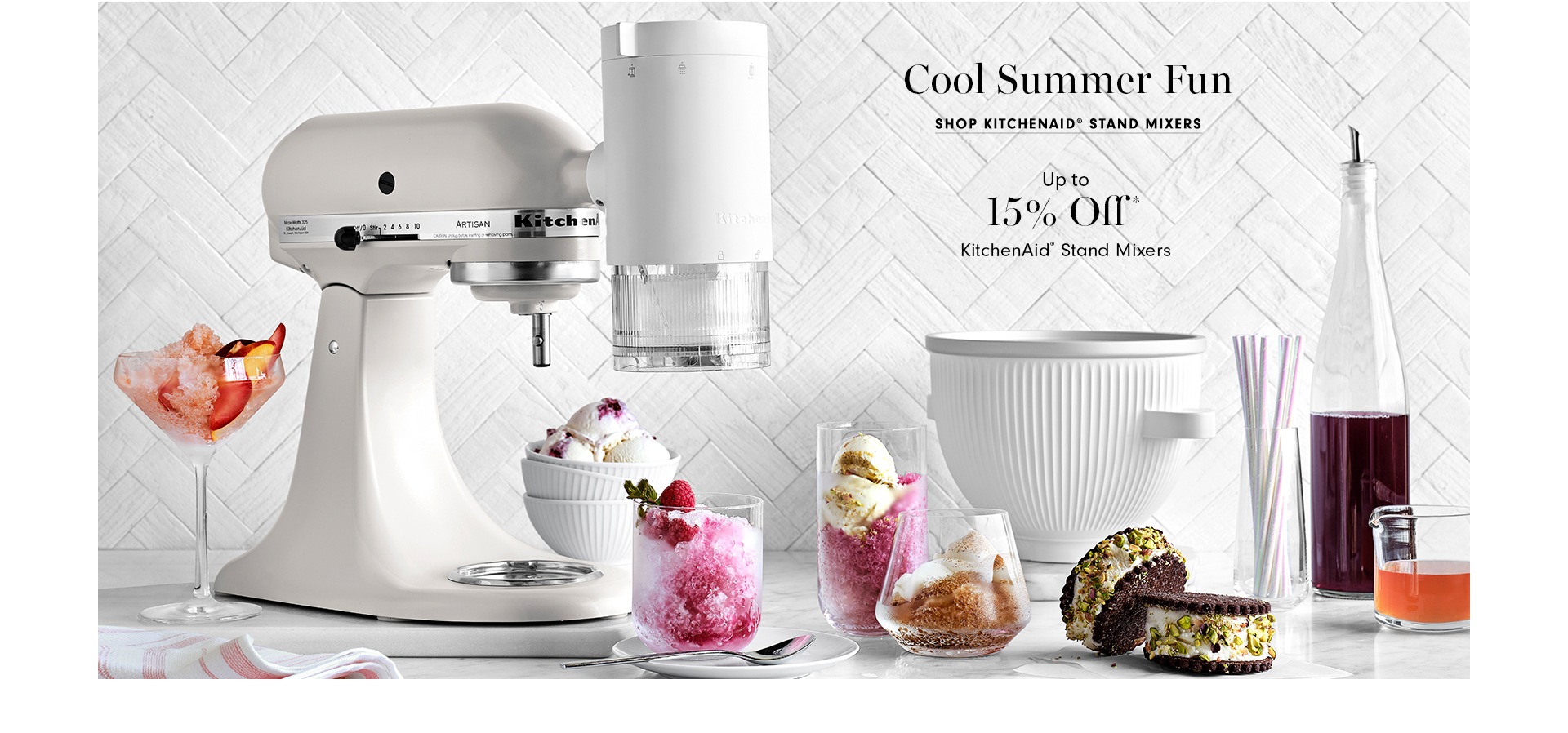 Up to 15% Off KitchenAid® Stand Mixers*