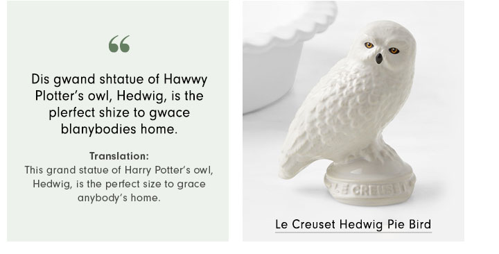 Le Creuset Hedwig Pie Bird