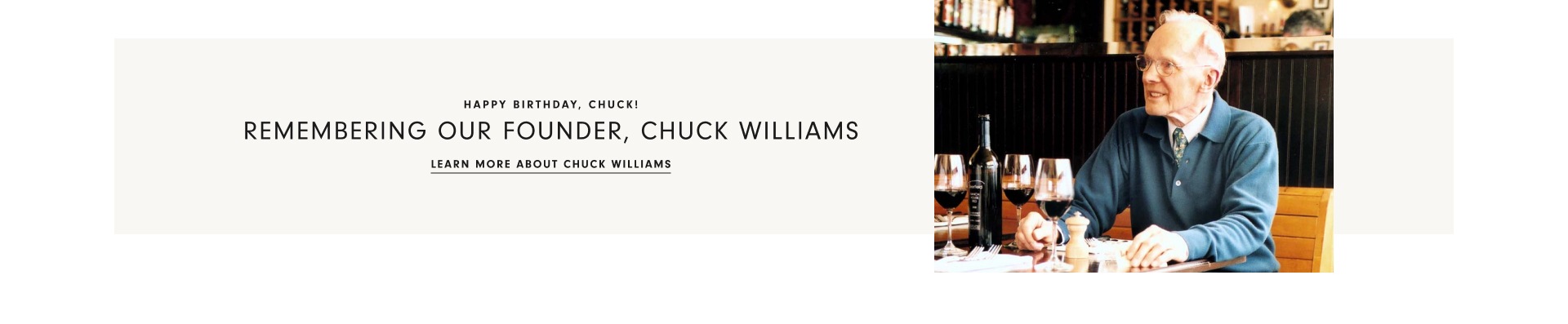 Happy Birthday, Chuck Willams!