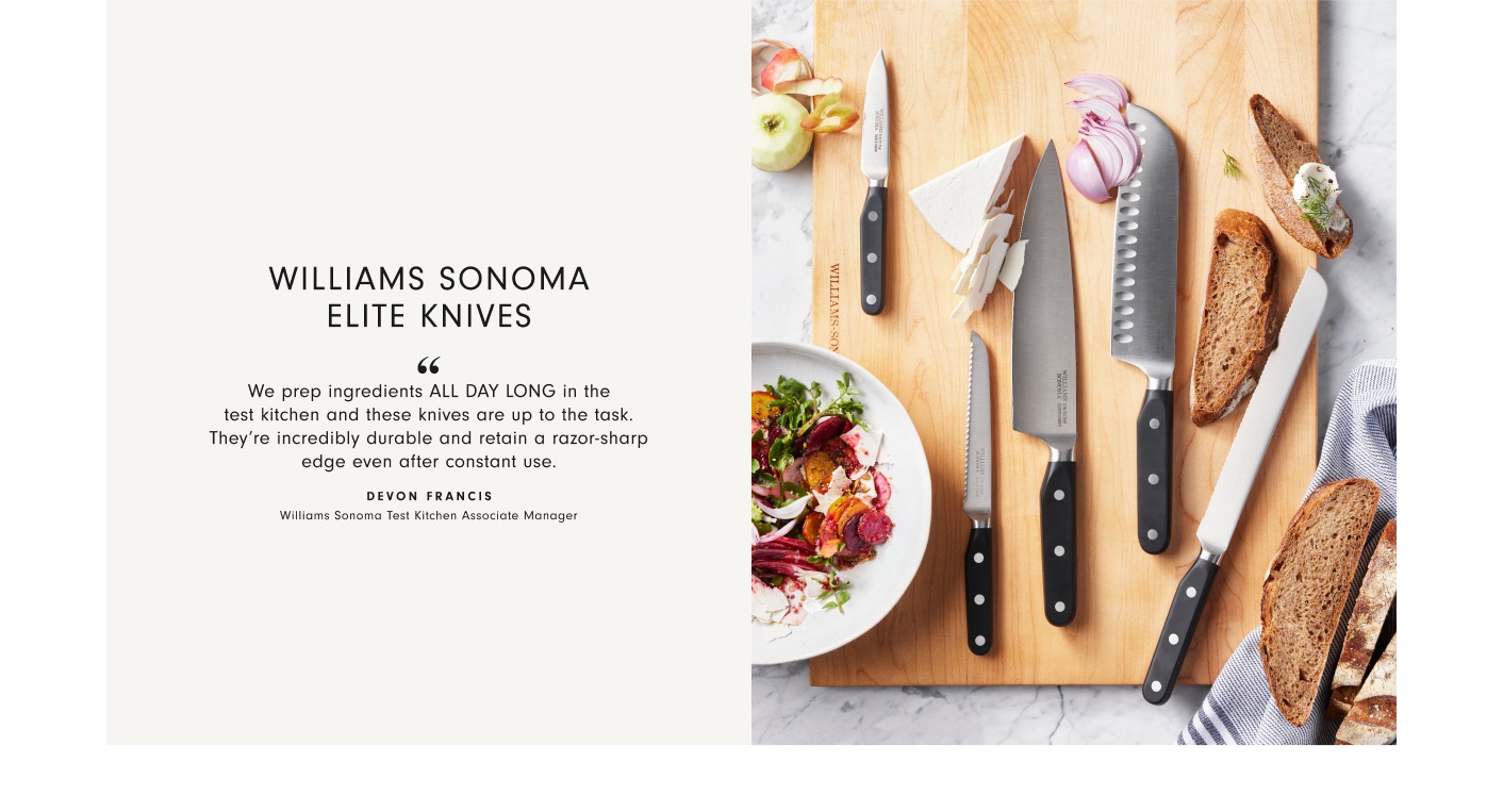 New! Williams Sonoma Elite Knives
