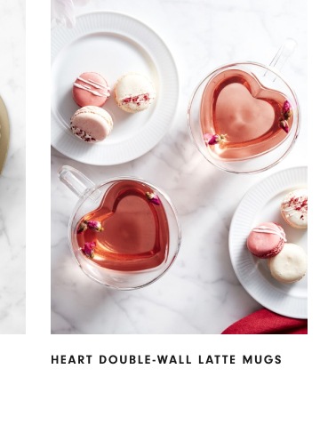 Heart Double-Wall Latte Mugs