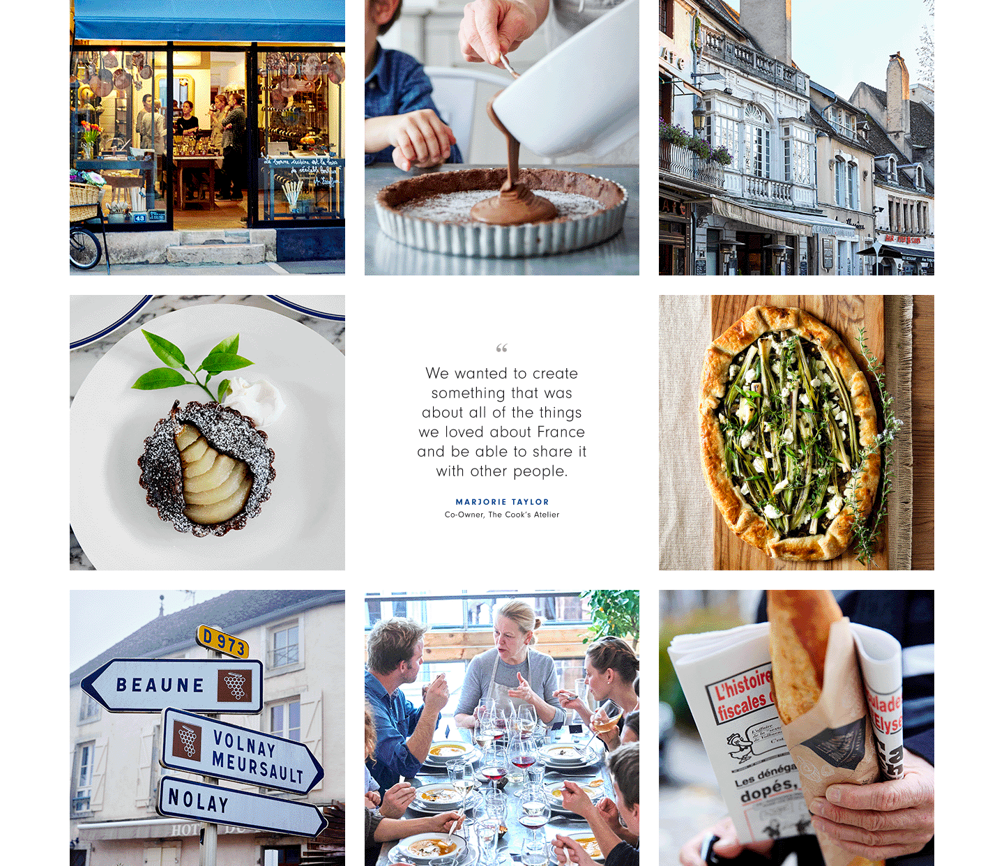 The Cook's Atelier Menu