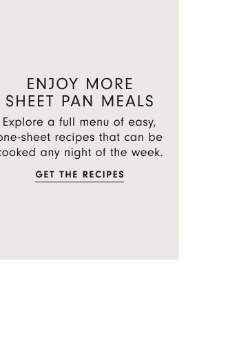 Enjoy More Sheet Pan Meals