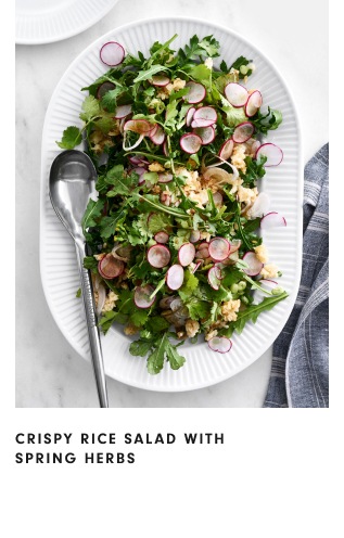  Crispy Rice Salad with Spring Herbs