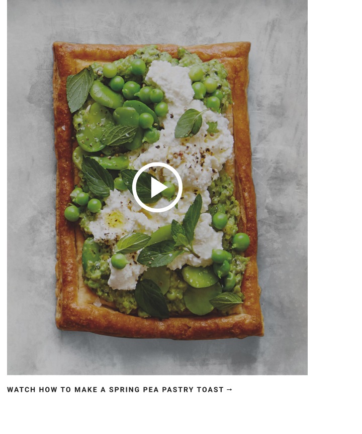 How to Make a Spring Pea Pastry Toast