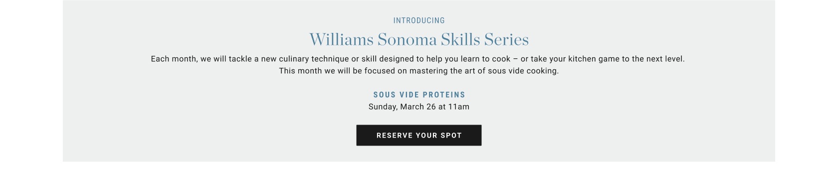 Reserve a Free Spot for Our Skills Series