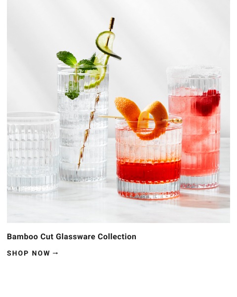 Bamboo Cut Glassware Collection