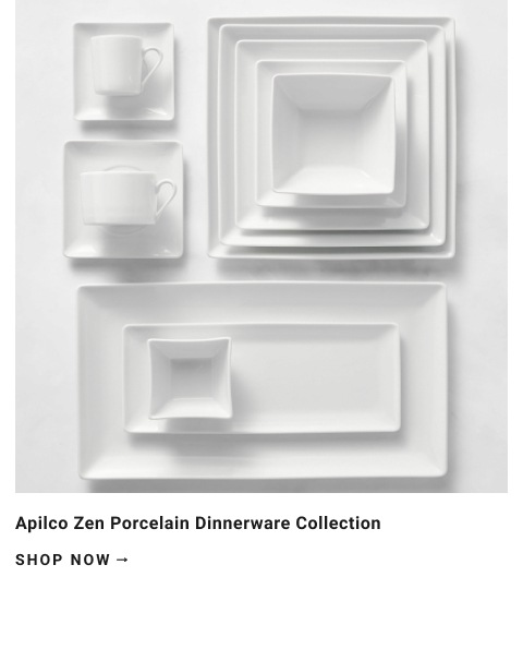 Apilco Zen Porcelain Dinnerware Collection >