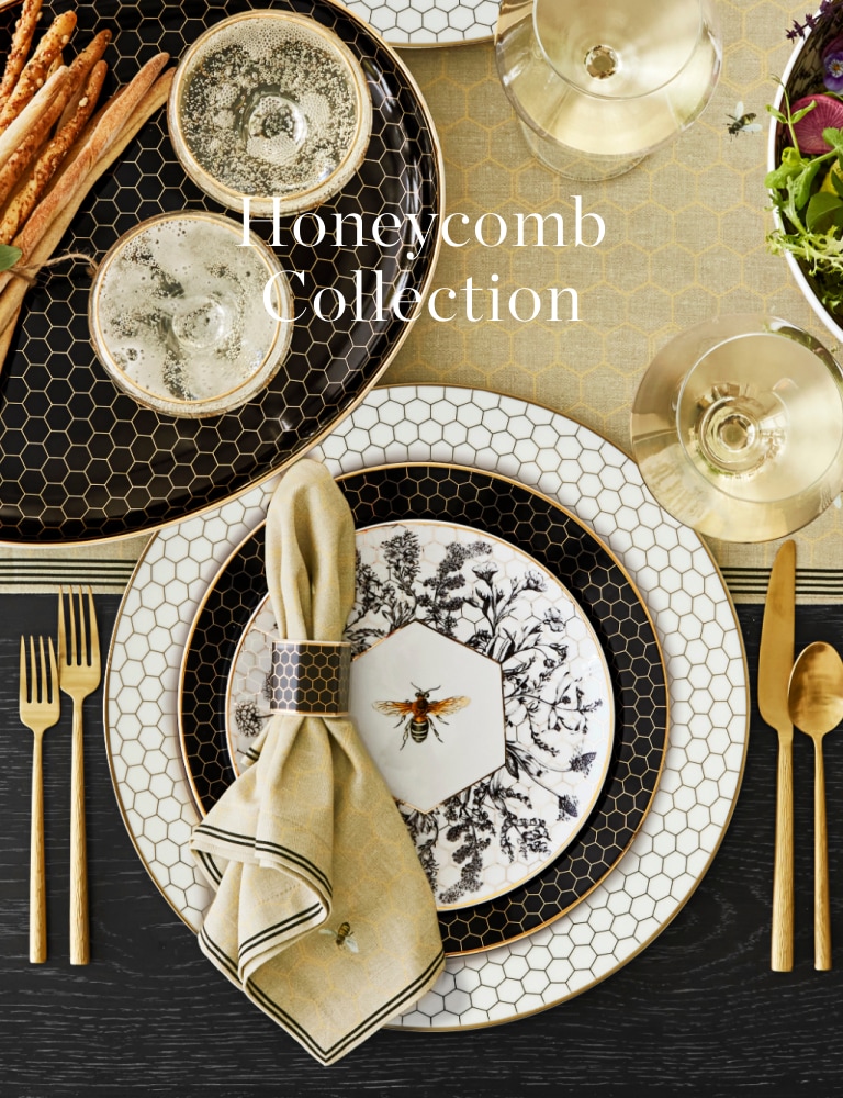 Bee Dinnerware Kitchen Linens Honeycomb Collection Williams Sonoma