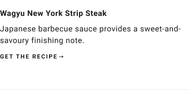 Wagyu New York Strip Steak Recipe