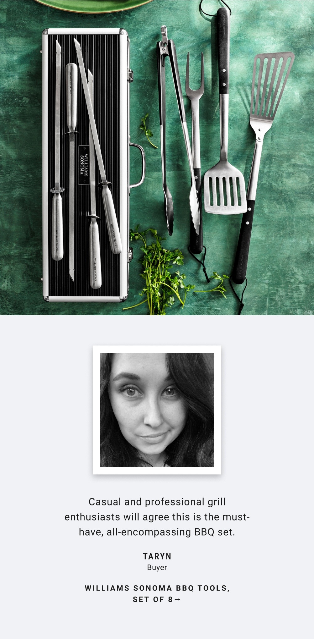 Williams Sonoma BBQ Tools, Set of 8
