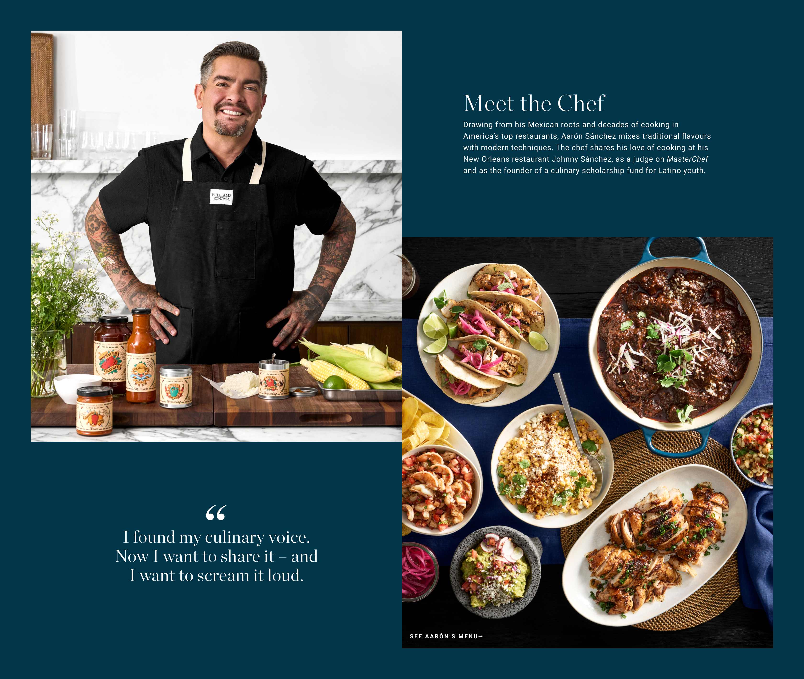 See Aaron's Menu