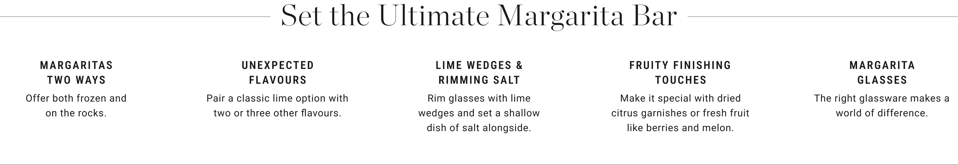 Set the Ultimate Margarita Bar