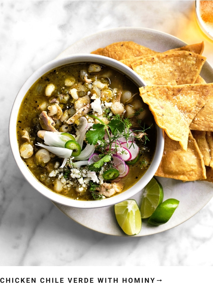 Chicken Chile Verde with Hominy