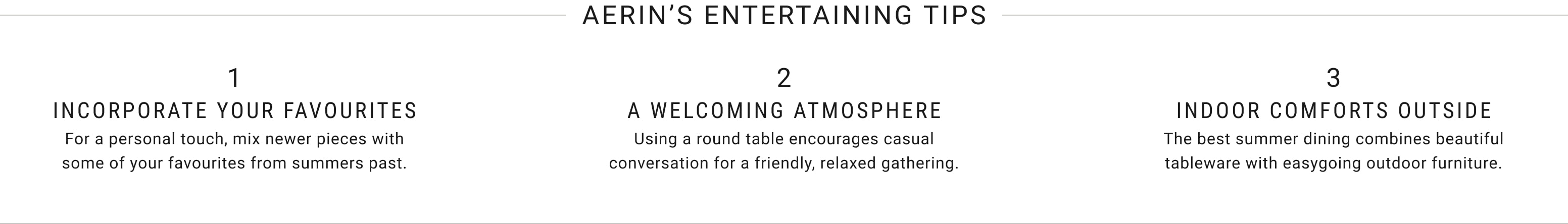 Aerin's Entertaining Tips