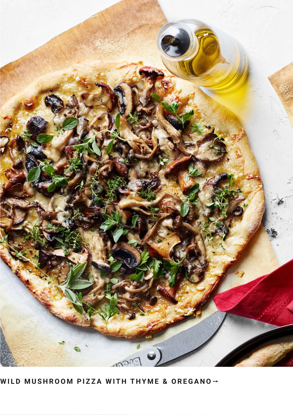 Wild Mushroom Pizza with Thyme & Oregano Recipe