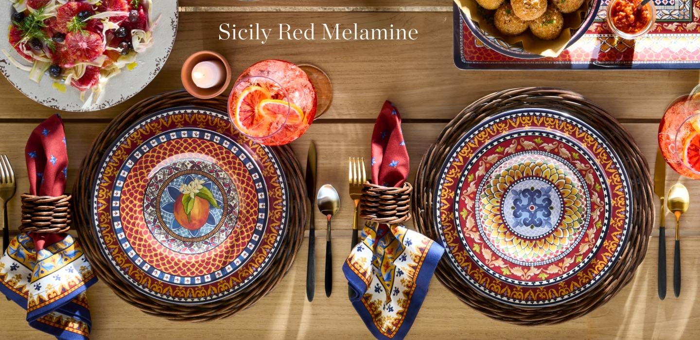 Sicily Red Melamine Collection